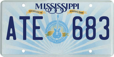 MS license plate ATE683