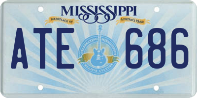 MS license plate ATE686