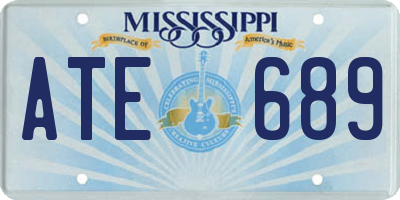 MS license plate ATE689