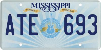 MS license plate ATE693