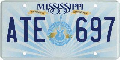 MS license plate ATE697
