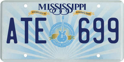 MS license plate ATE699