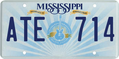 MS license plate ATE714