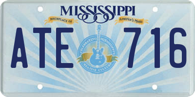 MS license plate ATE716