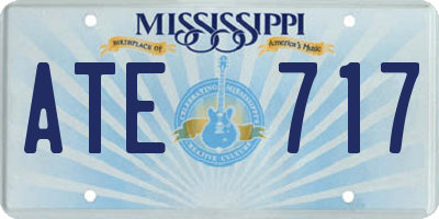 MS license plate ATE717