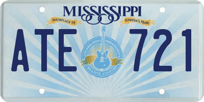 MS license plate ATE721