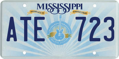 MS license plate ATE723