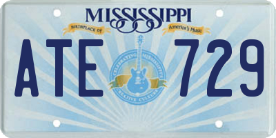 MS license plate ATE729