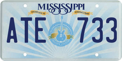 MS license plate ATE733