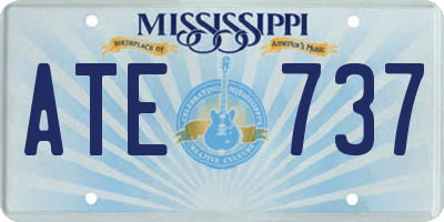 MS license plate ATE737