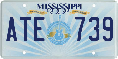 MS license plate ATE739