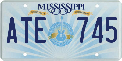 MS license plate ATE745