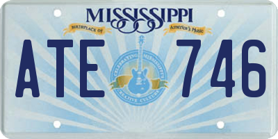 MS license plate ATE746