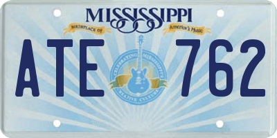 MS license plate ATE762