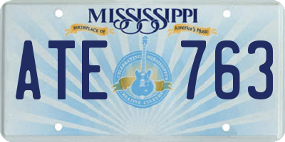 MS license plate ATE763