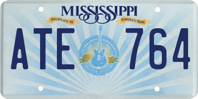 MS license plate ATE764