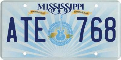 MS license plate ATE768