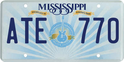 MS license plate ATE770