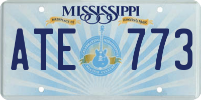 MS license plate ATE773