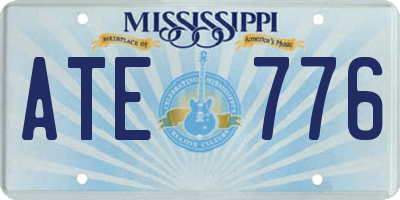 MS license plate ATE776