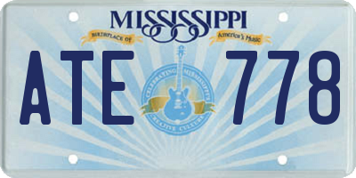 MS license plate ATE778