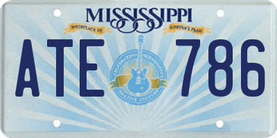 MS license plate ATE786