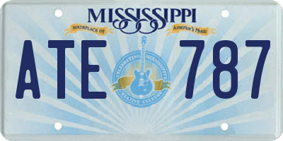 MS license plate ATE787