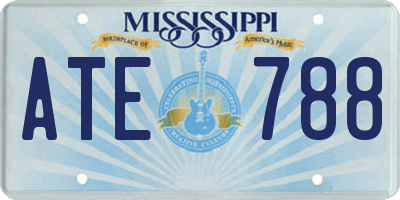 MS license plate ATE788