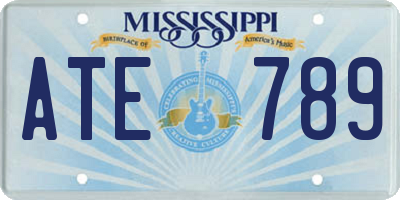 MS license plate ATE789