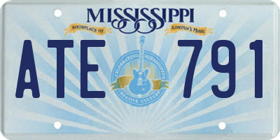 MS license plate ATE791