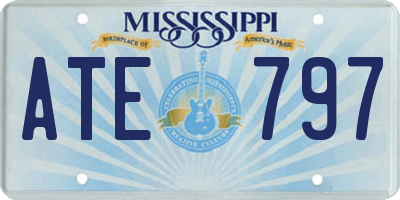 MS license plate ATE797
