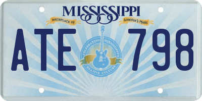 MS license plate ATE798