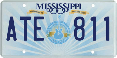 MS license plate ATE811