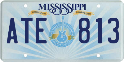 MS license plate ATE813