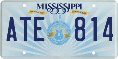 MS license plate ATE814
