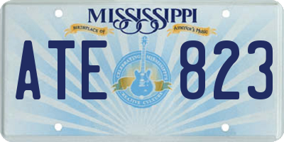 MS license plate ATE823