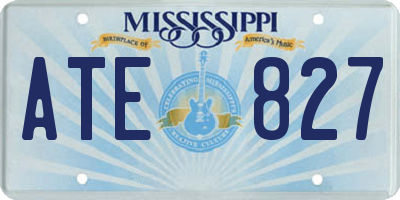 MS license plate ATE827