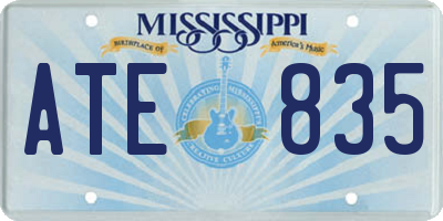 MS license plate ATE835