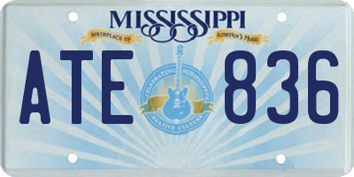 MS license plate ATE836