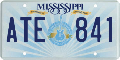 MS license plate ATE841