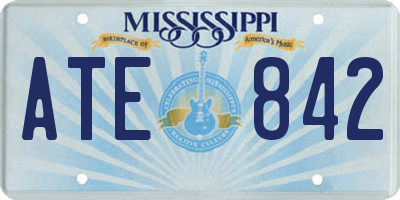 MS license plate ATE842
