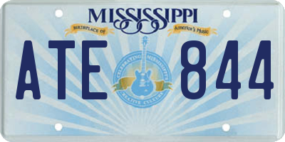 MS license plate ATE844