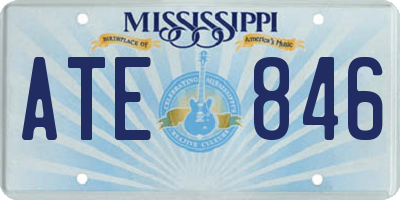 MS license plate ATE846