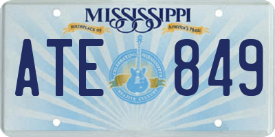 MS license plate ATE849