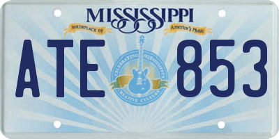 MS license plate ATE853