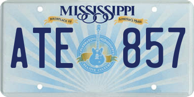 MS license plate ATE857