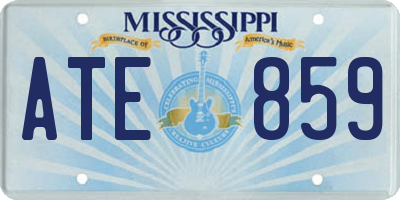 MS license plate ATE859