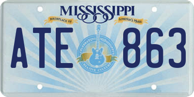 MS license plate ATE863