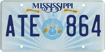 MS license plate ATE864