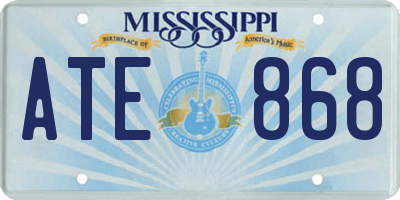 MS license plate ATE868